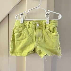 Cat & Jack Kids Lime Green Denim Shorts 6/7